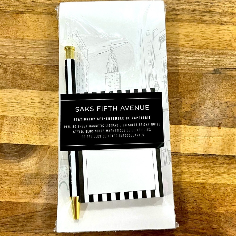 Saks Fifth Avenue Magnetic Stationary Set NEW